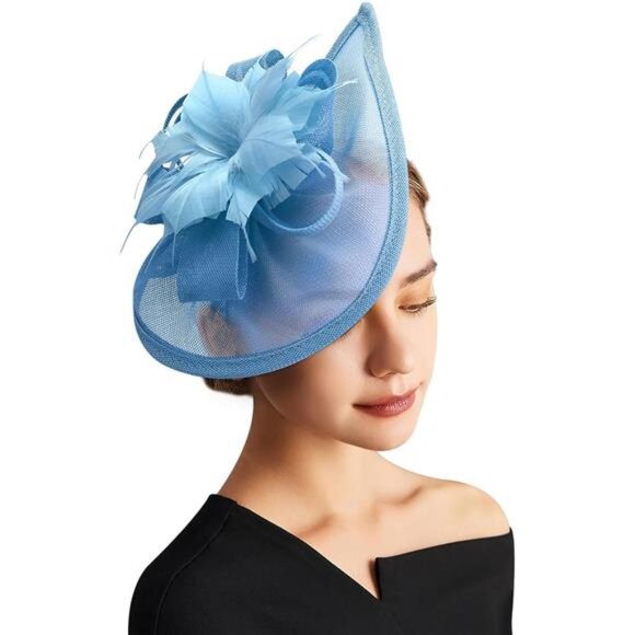 Women Fascinator Hats Tea Party Hat Vintage Pillbox Hat Headband - Picture 1 of 8